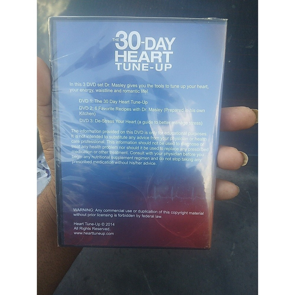NEW THE 30-DAY HEART TUNE-UP 3-DISC DVD SET BY STEVEN MASLEY, ENERGY, SEX LIFE - Picture 2 of 2